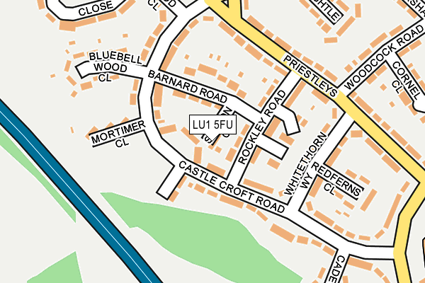 LU1 5FU map - OS OpenMap – Local (Ordnance Survey)