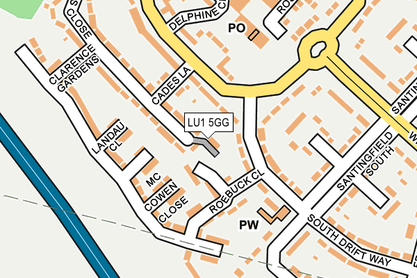 LU1 5GG map - OS OpenMap – Local (Ordnance Survey)