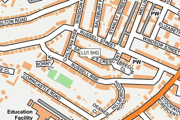 LU1 5HG map - OS OpenMap – Local (Ordnance Survey)