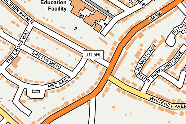 LU1 5HL map - OS OpenMap – Local (Ordnance Survey)