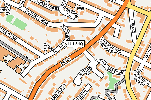 LU1 5HQ map - OS OpenMap – Local (Ordnance Survey)