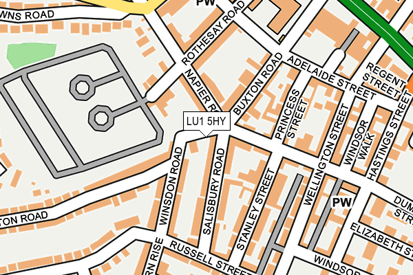 LU1 5HY map - OS OpenMap – Local (Ordnance Survey)