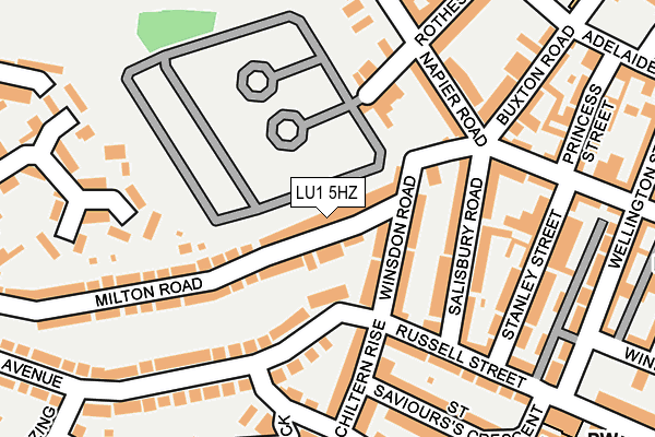 LU1 5HZ map - OS OpenMap – Local (Ordnance Survey)