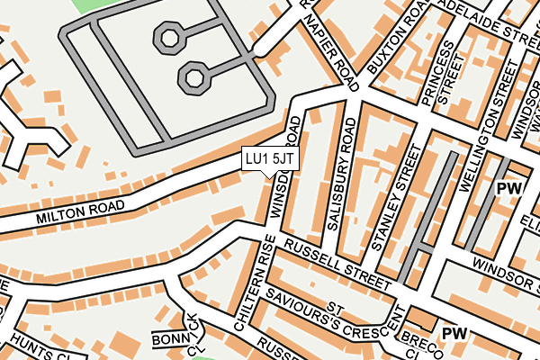 LU1 5JT map - OS OpenMap – Local (Ordnance Survey)