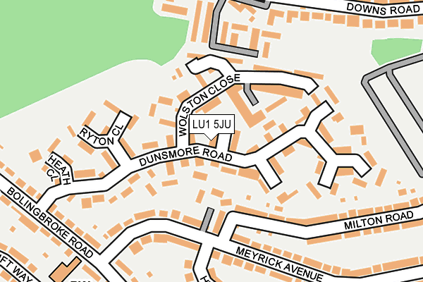 LU1 5JU map - OS OpenMap – Local (Ordnance Survey)