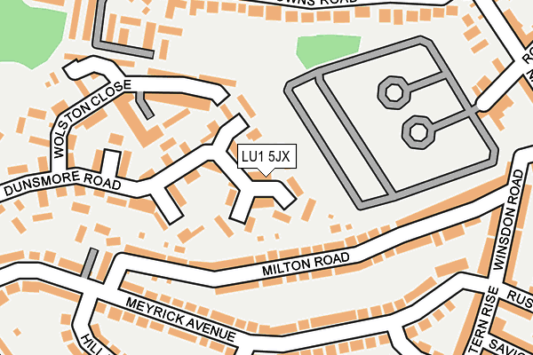 LU1 5JX map - OS OpenMap – Local (Ordnance Survey)