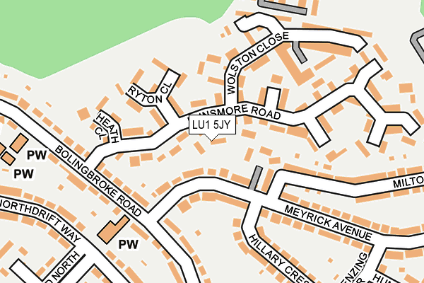 LU1 5JY map - OS OpenMap – Local (Ordnance Survey)