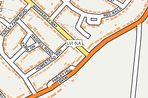 LU1 5LA map - OS OpenMap – Local (Ordnance Survey)