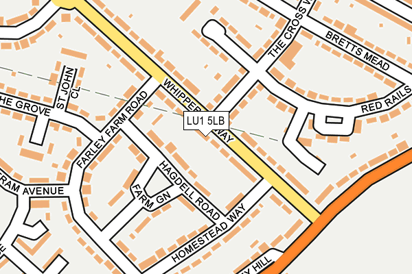 LU1 5LB map - OS OpenMap – Local (Ordnance Survey)