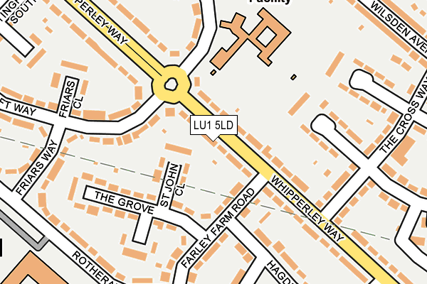 LU1 5LD map - OS OpenMap – Local (Ordnance Survey)