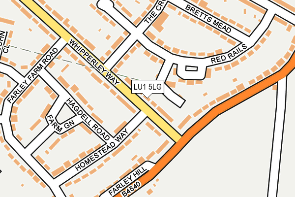 LU1 5LG map - OS OpenMap – Local (Ordnance Survey)
