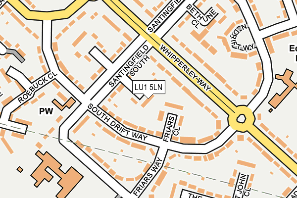 LU1 5LN map - OS OpenMap – Local (Ordnance Survey)