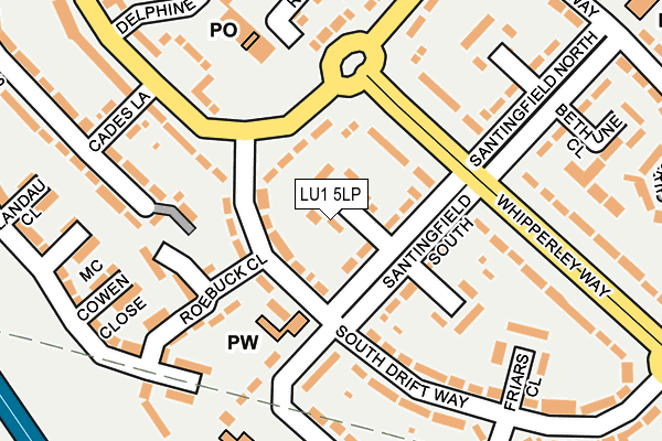 LU1 5LP map - OS OpenMap – Local (Ordnance Survey)