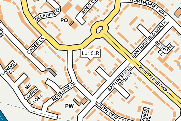 LU1 5LR map - OS OpenMap – Local (Ordnance Survey)
