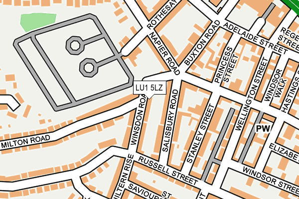 LU1 5LZ map - OS OpenMap – Local (Ordnance Survey)