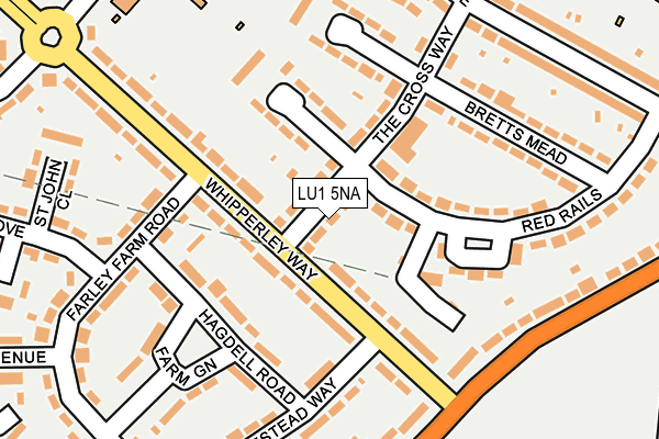 LU1 5NA map - OS OpenMap – Local (Ordnance Survey)