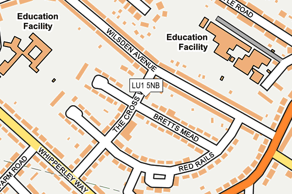 LU1 5NB map - OS OpenMap – Local (Ordnance Survey)