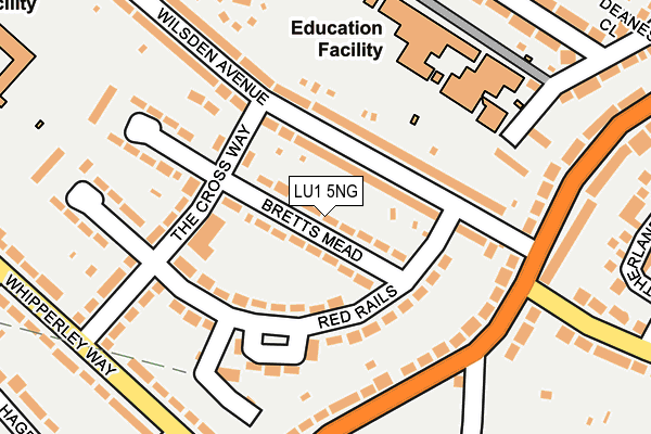 LU1 5NG map - OS OpenMap – Local (Ordnance Survey)