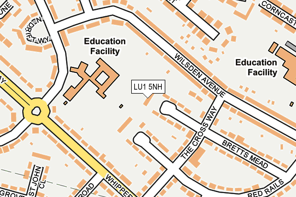 LU1 5NH map - OS OpenMap – Local (Ordnance Survey)