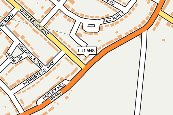 LU1 5NS map - OS OpenMap – Local (Ordnance Survey)