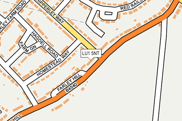 LU1 5NT map - OS OpenMap – Local (Ordnance Survey)