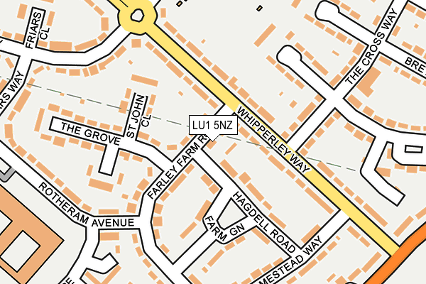 LU1 5NZ map - OS OpenMap – Local (Ordnance Survey)