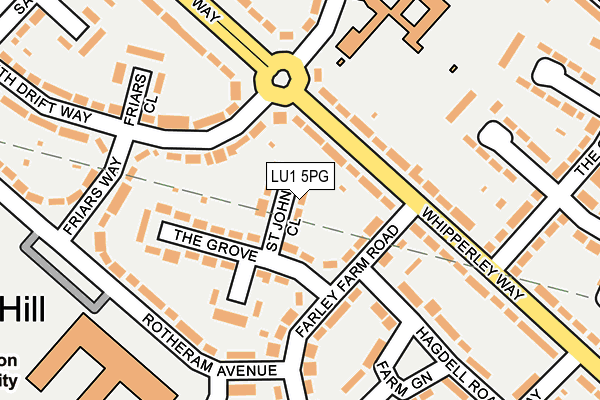 LU1 5PG map - OS OpenMap – Local (Ordnance Survey)