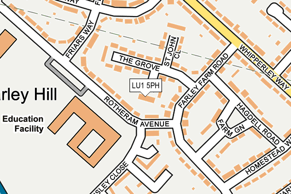 LU1 5PH map - OS OpenMap – Local (Ordnance Survey)