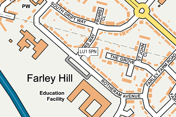 LU1 5PN map - OS OpenMap – Local (Ordnance Survey)