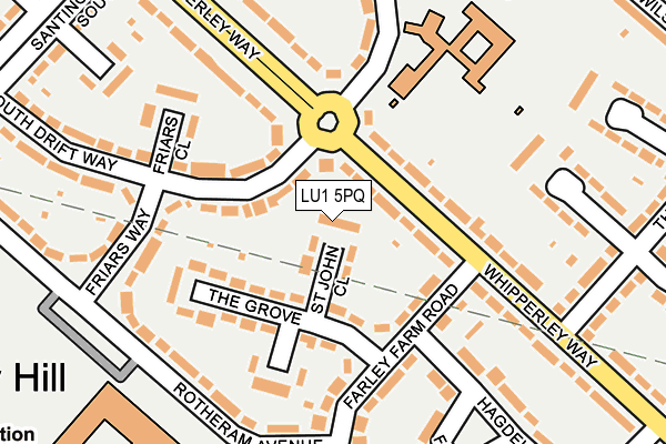 LU1 5PQ map - OS OpenMap – Local (Ordnance Survey)