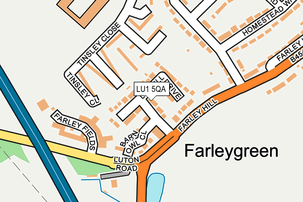 LU1 5QA map - OS OpenMap – Local (Ordnance Survey)