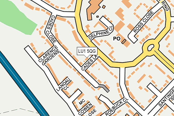 LU1 5QG map - OS OpenMap – Local (Ordnance Survey)