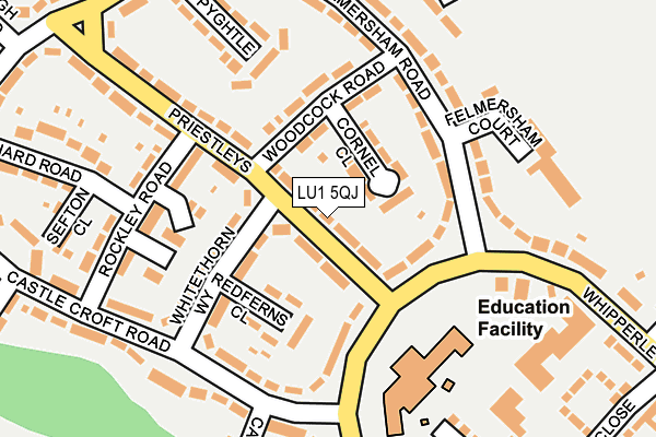 LU1 5QJ map - OS OpenMap – Local (Ordnance Survey)
