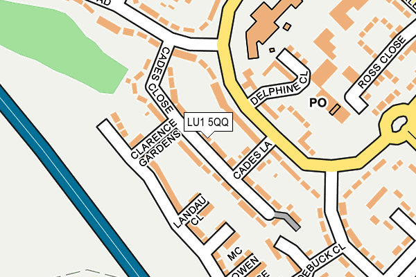 LU1 5QQ map - OS OpenMap – Local (Ordnance Survey)