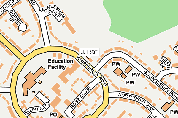 LU1 5QT map - OS OpenMap – Local (Ordnance Survey)