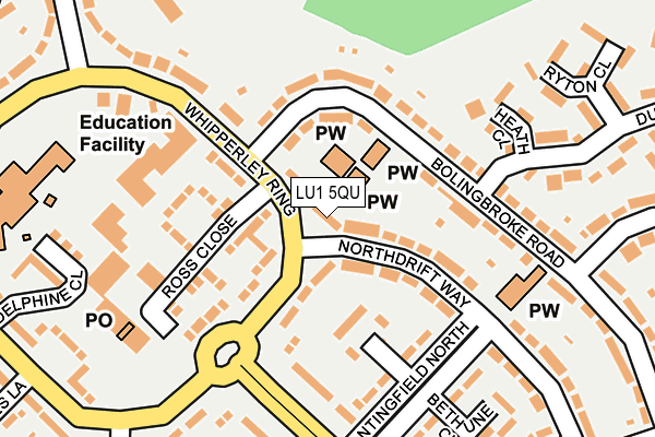 LU1 5QU map - OS OpenMap – Local (Ordnance Survey)