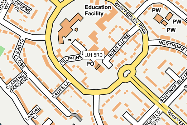 LU1 5RD map - OS OpenMap – Local (Ordnance Survey)