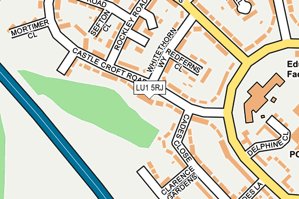LU1 5RJ map - OS OpenMap – Local (Ordnance Survey)