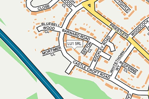 LU1 5RL map - OS OpenMap – Local (Ordnance Survey)