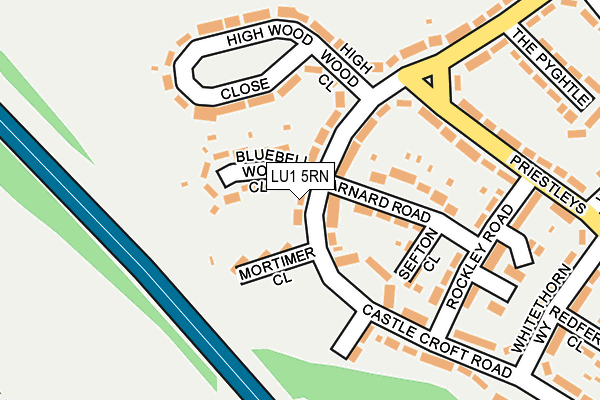 LU1 5RN map - OS OpenMap – Local (Ordnance Survey)