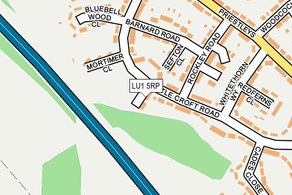 LU1 5RP map - OS OpenMap – Local (Ordnance Survey)