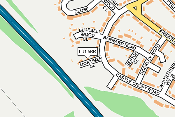 LU1 5RR map - OS OpenMap – Local (Ordnance Survey)
