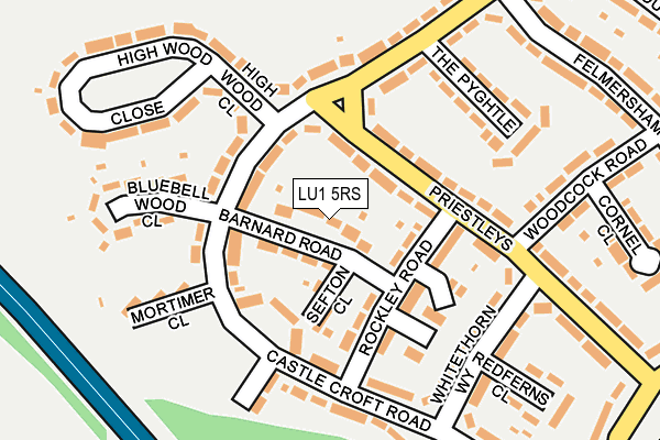 LU1 5RS map - OS OpenMap – Local (Ordnance Survey)