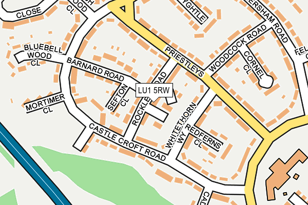 LU1 5RW map - OS OpenMap – Local (Ordnance Survey)