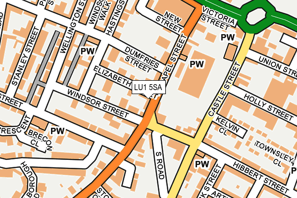 LU1 5SA map - OS OpenMap – Local (Ordnance Survey)