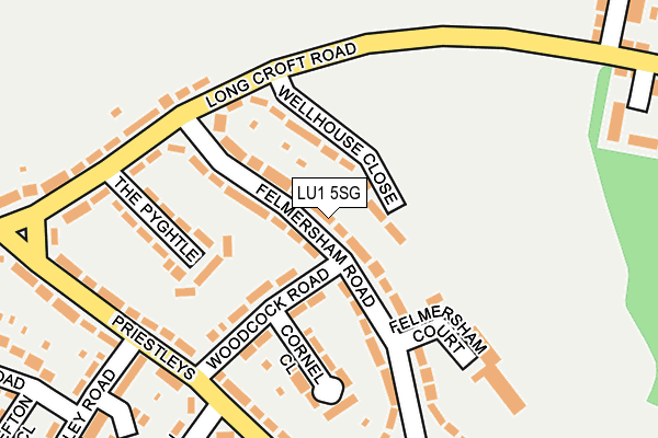 LU1 5SG map - OS OpenMap – Local (Ordnance Survey)