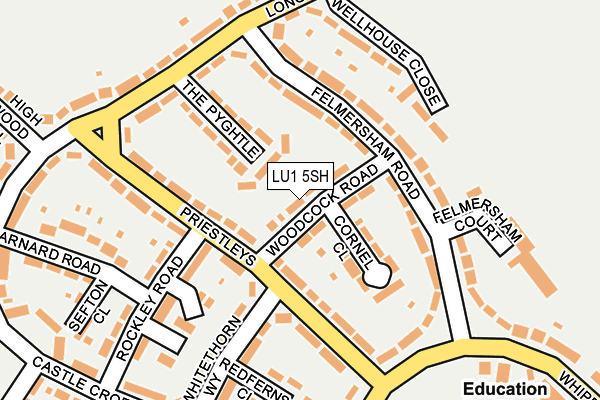 LU1 5SH map - OS OpenMap – Local (Ordnance Survey)
