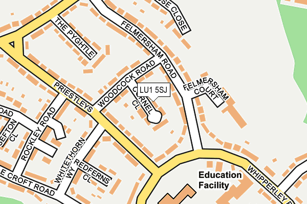 LU1 5SJ map - OS OpenMap – Local (Ordnance Survey)