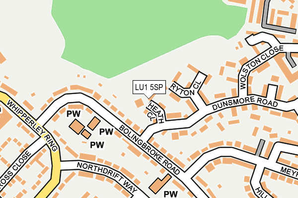 LU1 5SP map - OS OpenMap – Local (Ordnance Survey)