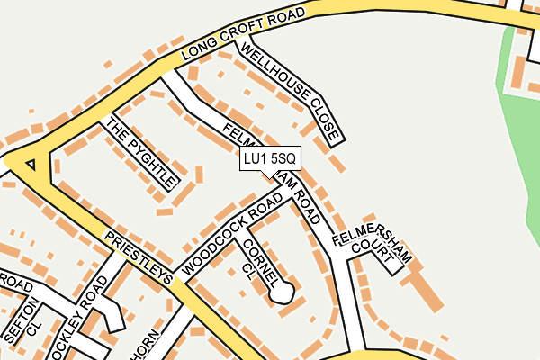 LU1 5SQ map - OS OpenMap – Local (Ordnance Survey)